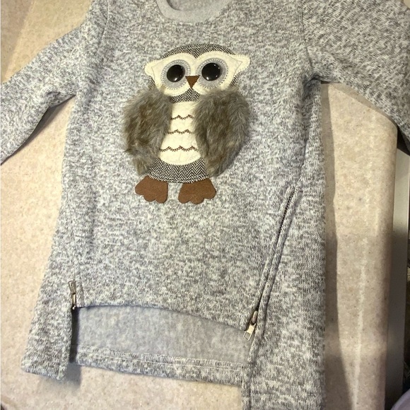 Gray Owl Sweater for Kids - Picture 5 of 6